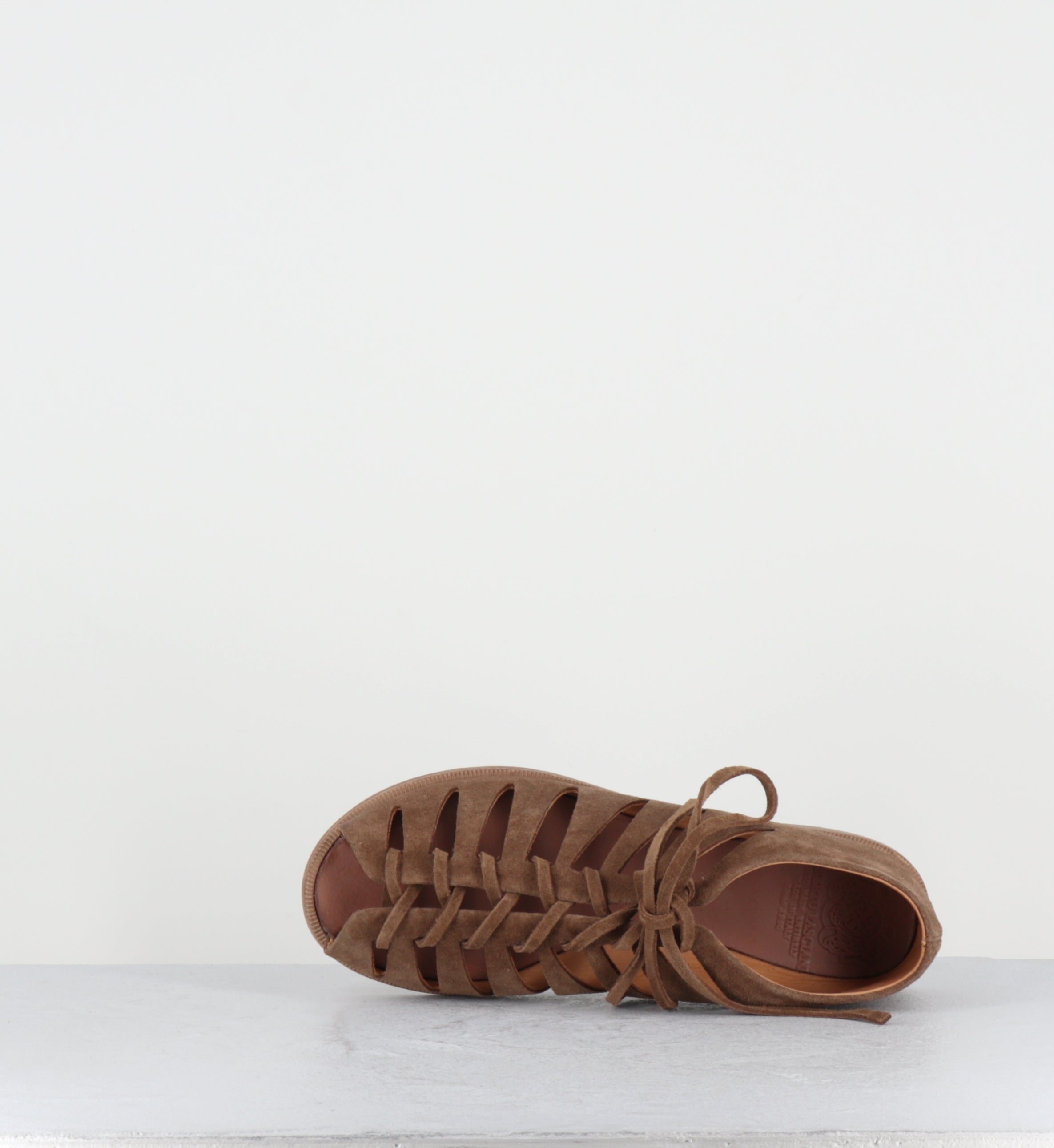 Sandales à lacets en daim marron - XENIA 45013 SIGARO