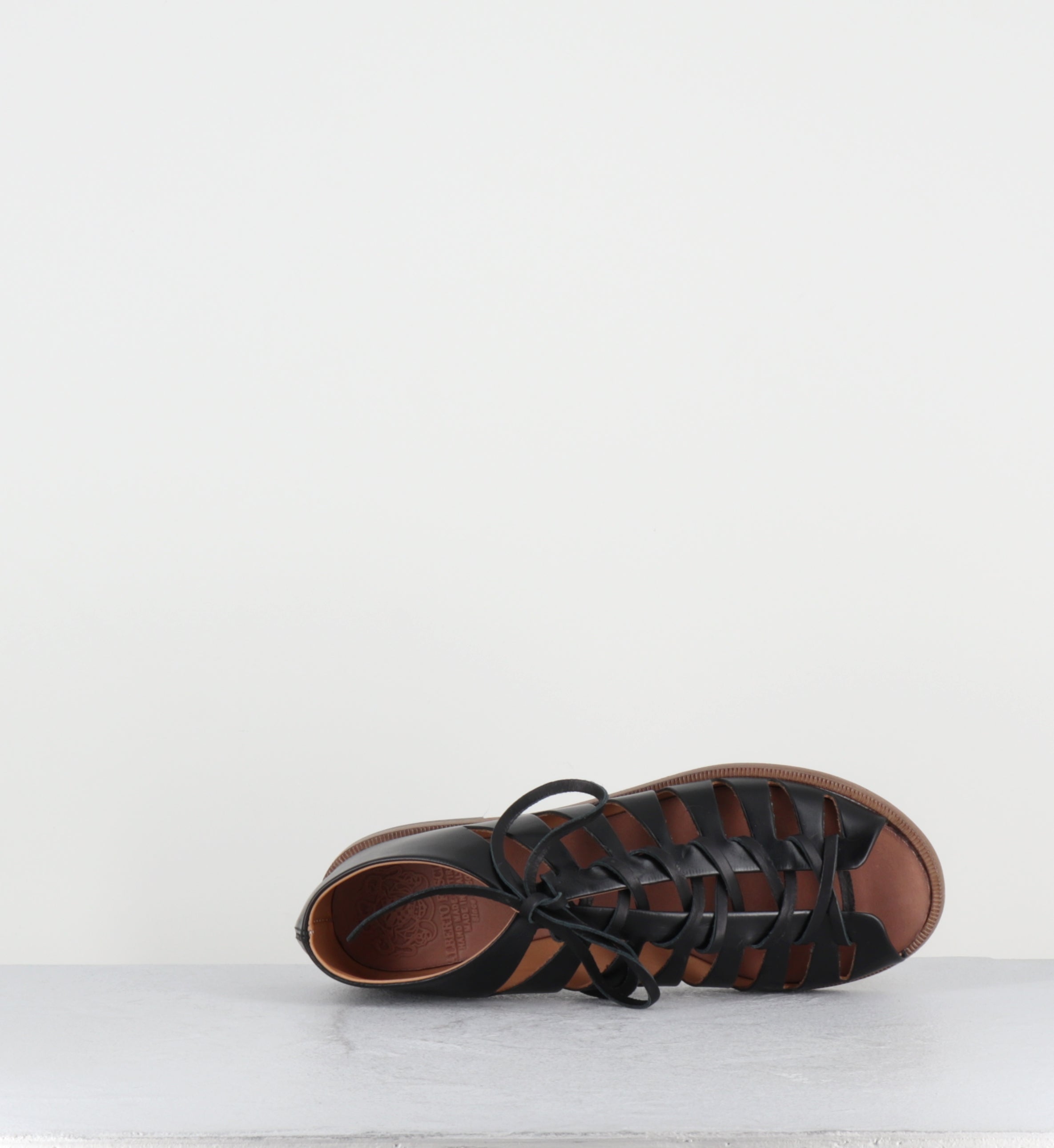 Sandales à lacets en cuir noir - XENIA 45013 DIVA BLACK