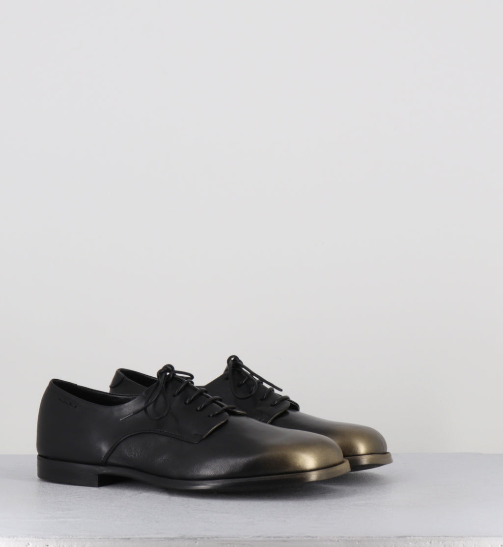 Derby en cuir noir et doré - 62370  TELATO NERO