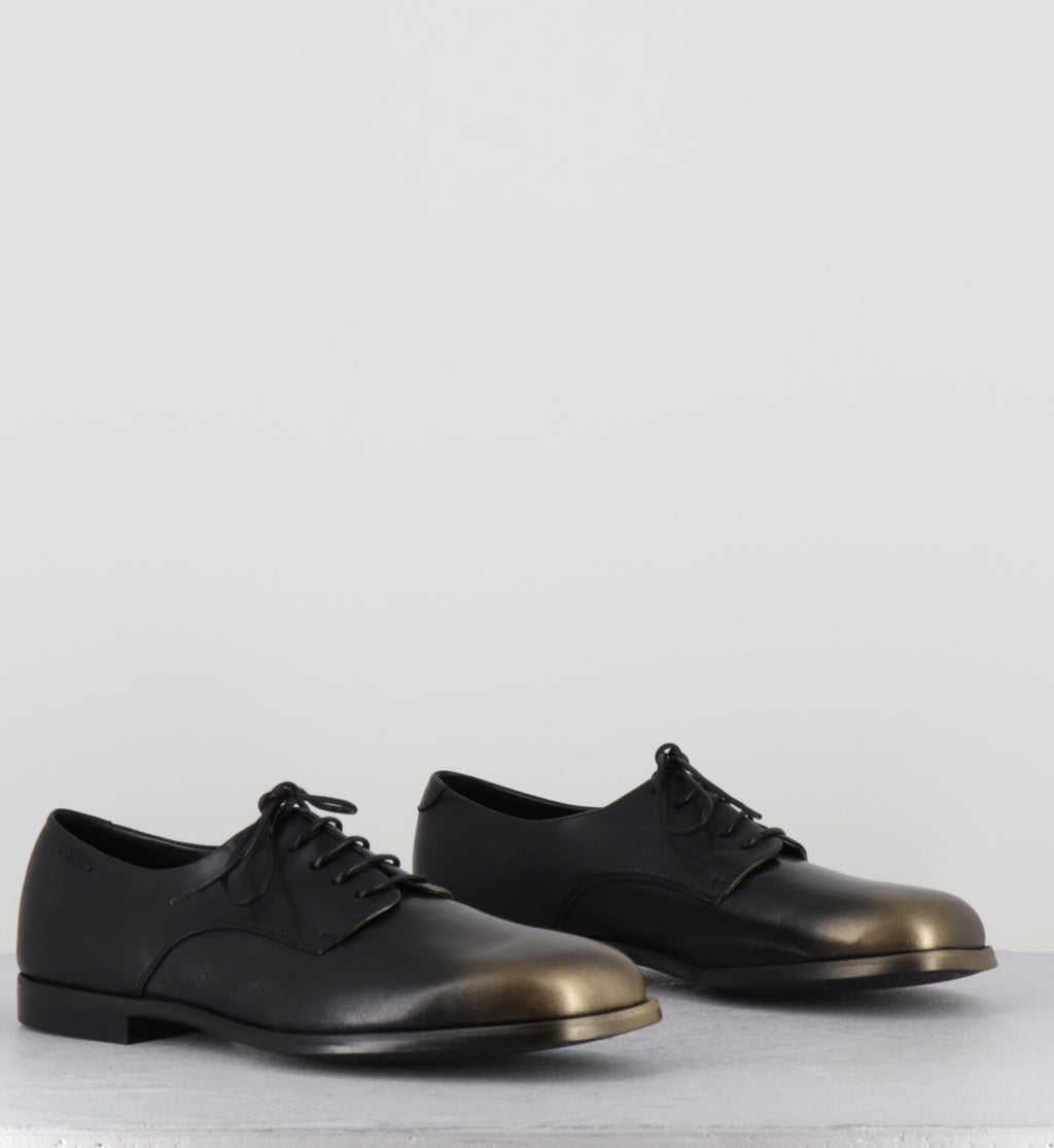 Derby en cuir noir et doré - 62370  TELATO NERO