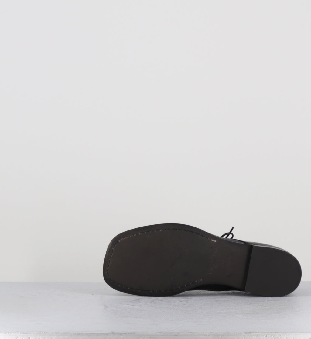 Derby en cuir noir et doré - 62370  TELATO NERO