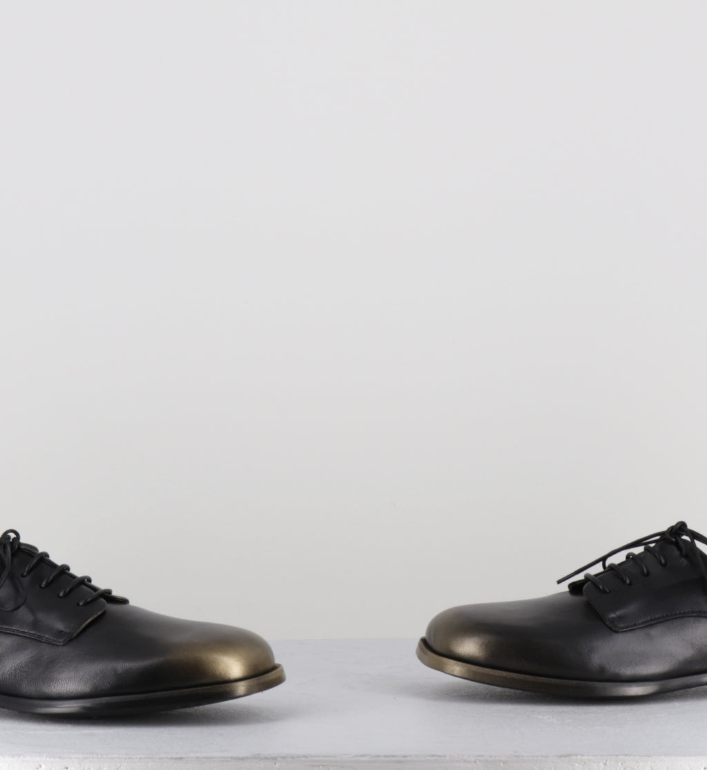 Derby en cuir noir et doré - 62370  TELATO NERO
