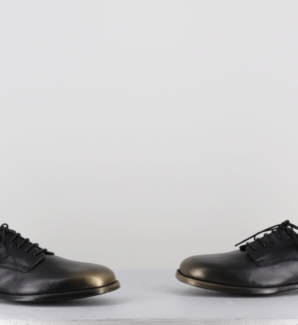 Derby en cuir noir et doré - 62370  TELATO NERO