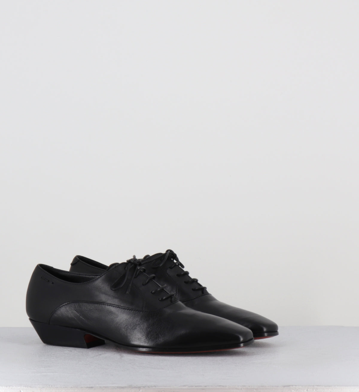 Derby pointu en cuir noir - 60370 GLAMOUR NERO