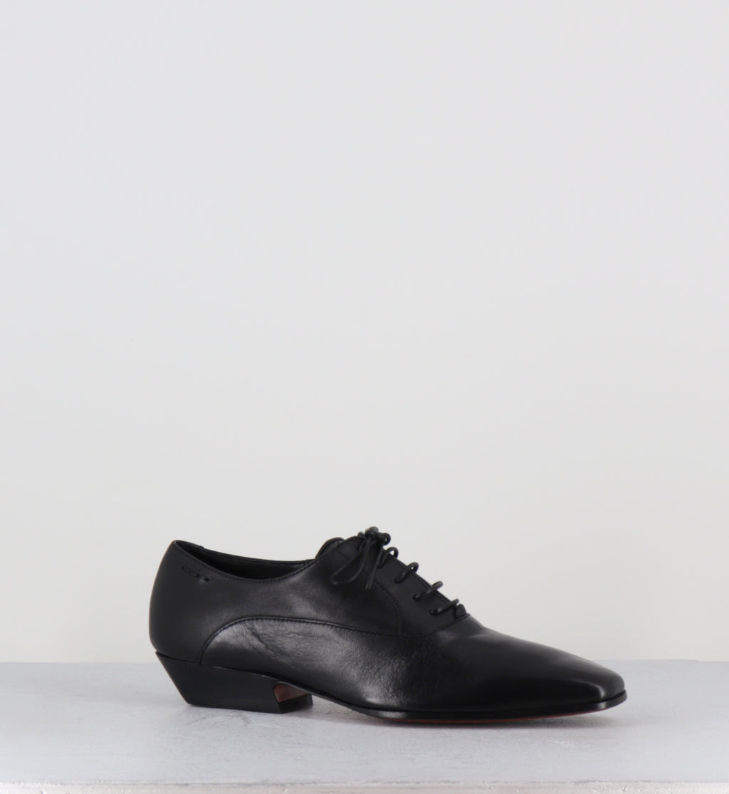 Derby pointu en cuir noir - 60370 GLAMOUR NERO