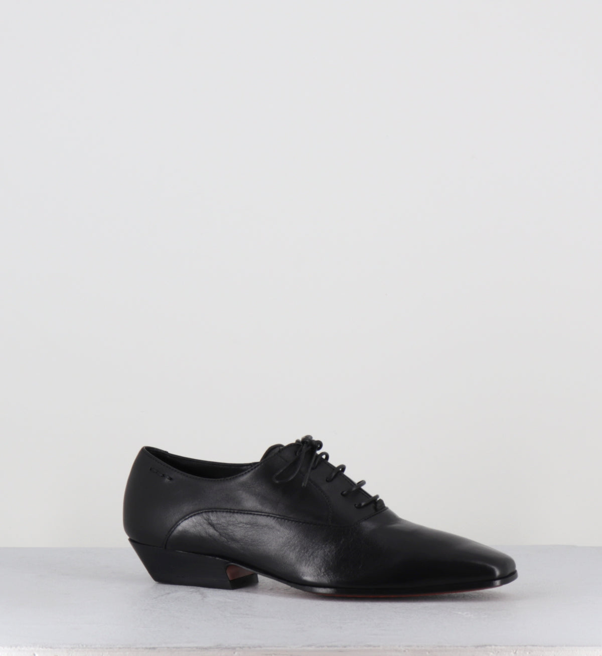 Derby pointu en cuir noir - 62370  TELATO NERO