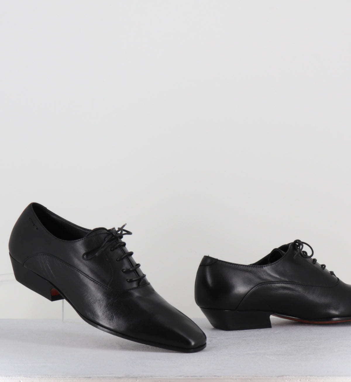 Derby pointu en cuir noir - 60370 GLAMOUR NERO
