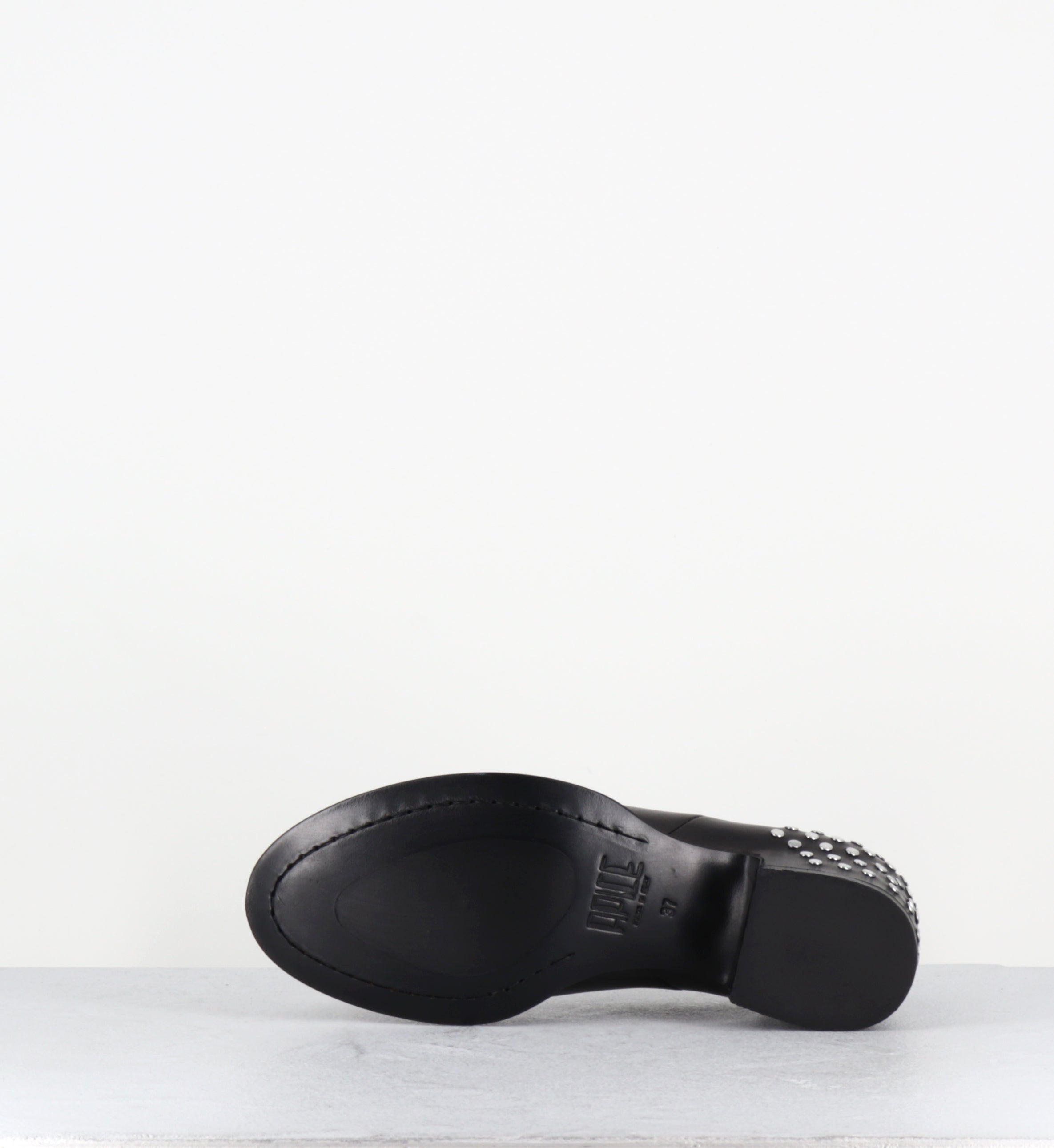 Escarpins en cuir noir à rivets - ANITA RIVET NERO