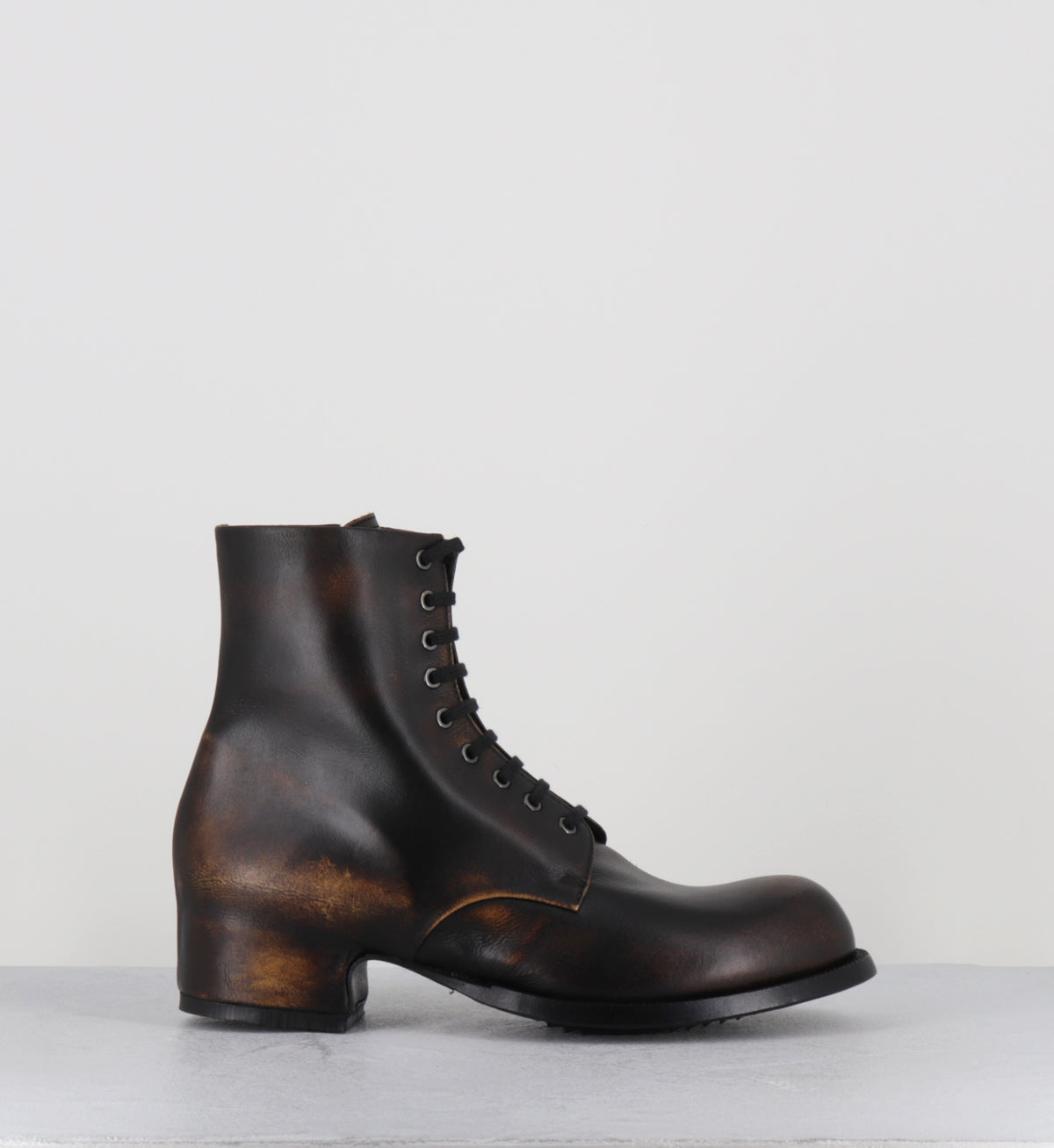 Bottines à lacets en cuir marron brossé - JOLE VIPER SEGALE