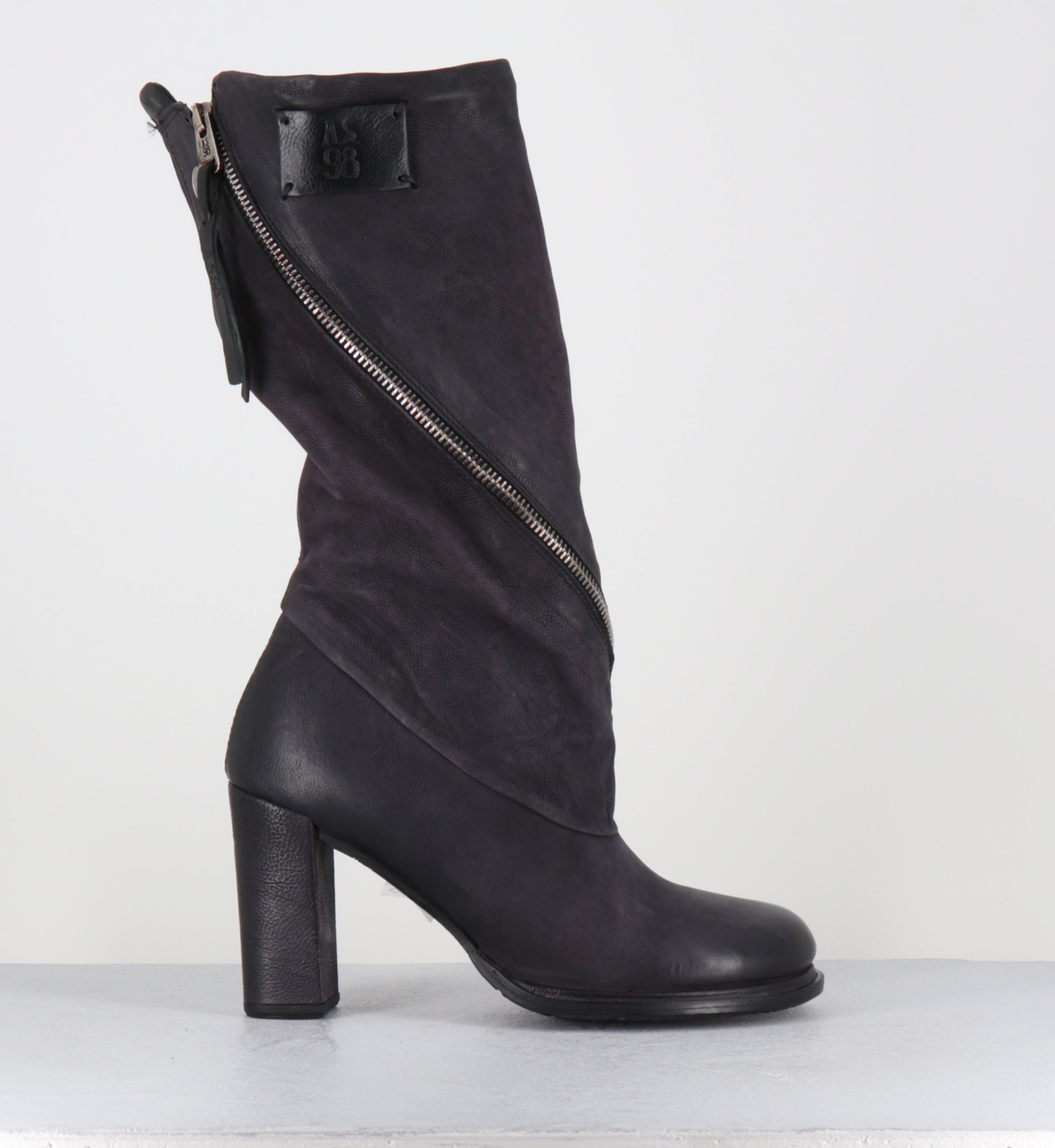Bottes en daim violet zip - C49302 LADY MUSE