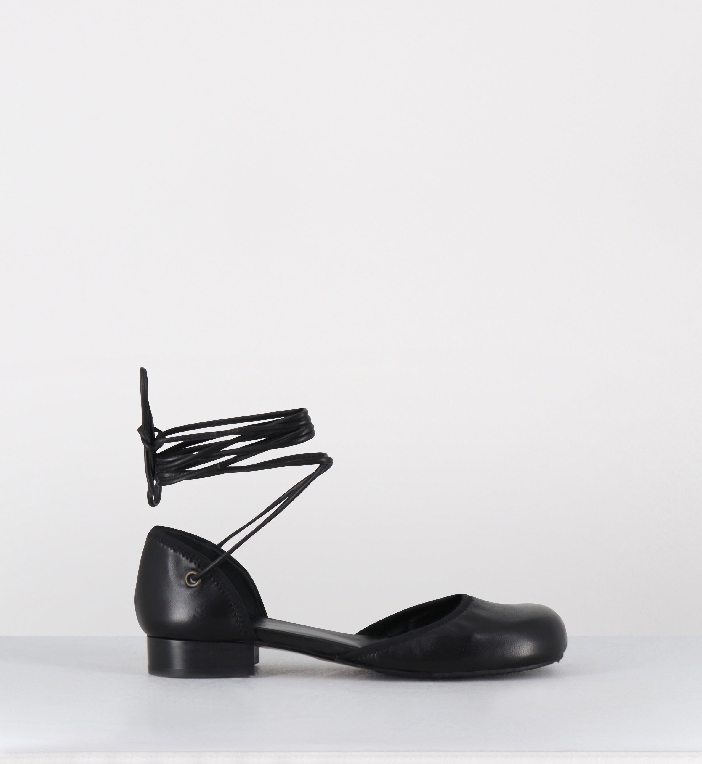 Chaussures en cuir noir à  lacets - REDA BLACK NAPPA