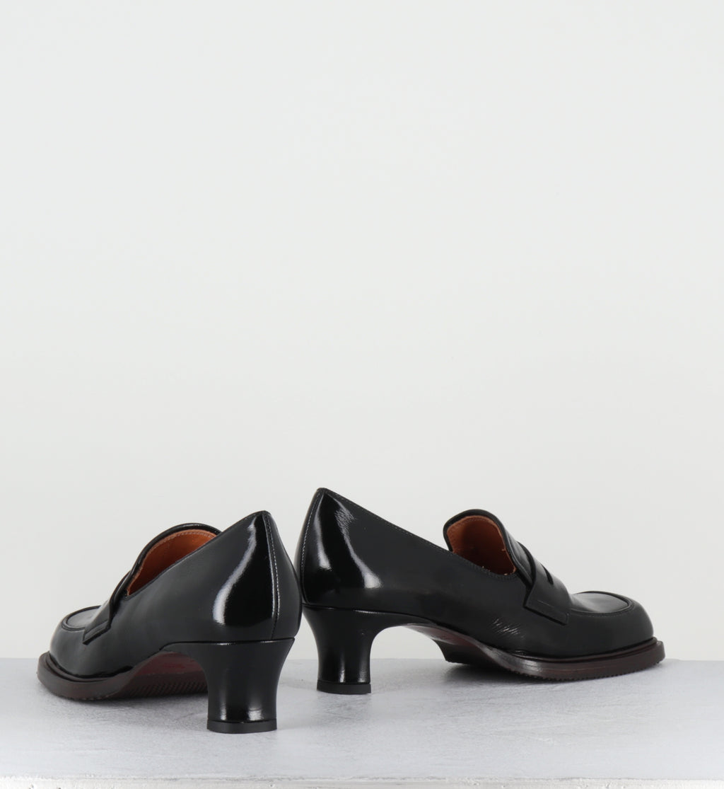 Mocassins à talon en cuir noir - BRONY RAMONA NEGRO