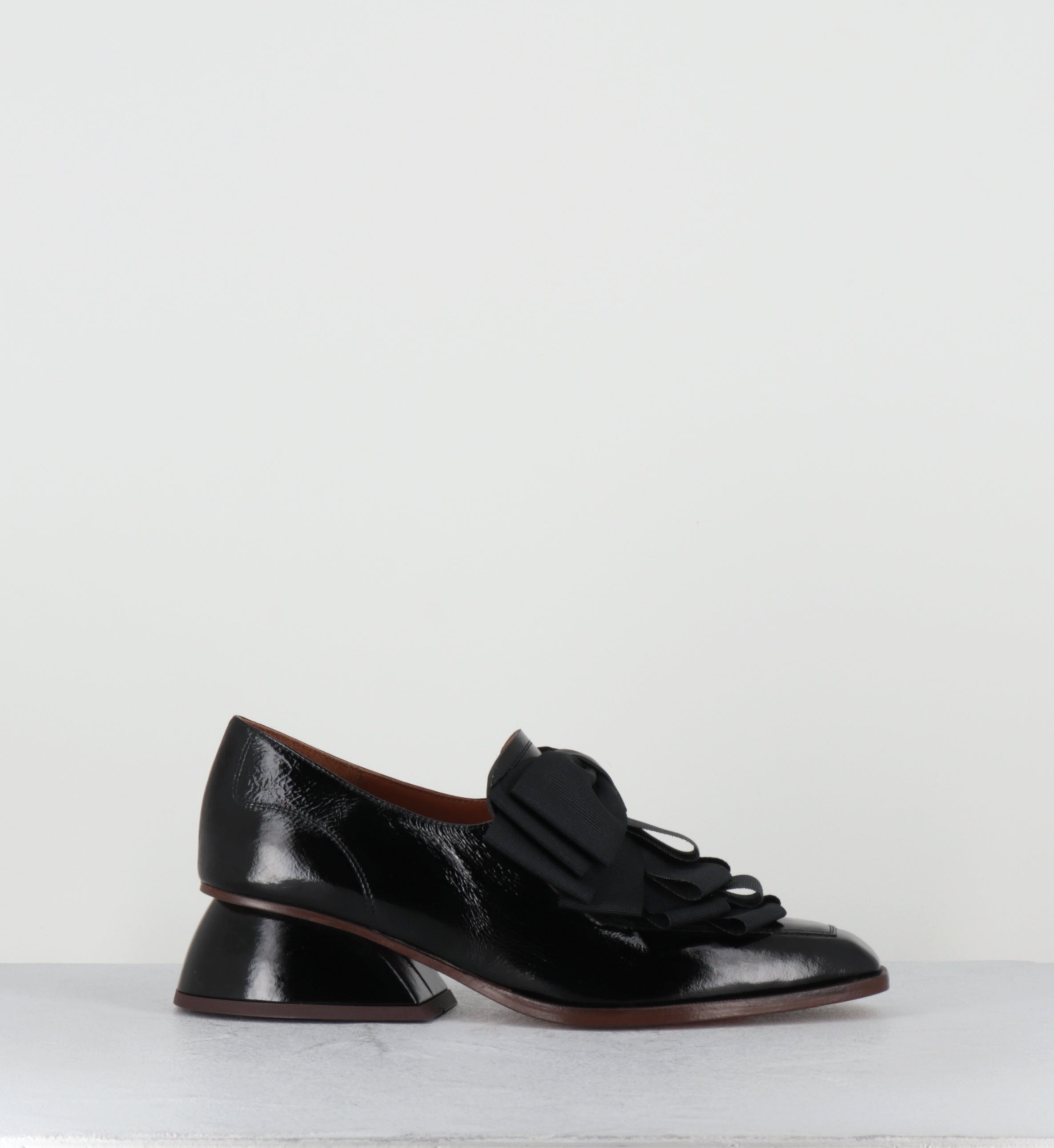 Chaussures en cuir noir à noeuds - CASAME SUCRE NEGRO