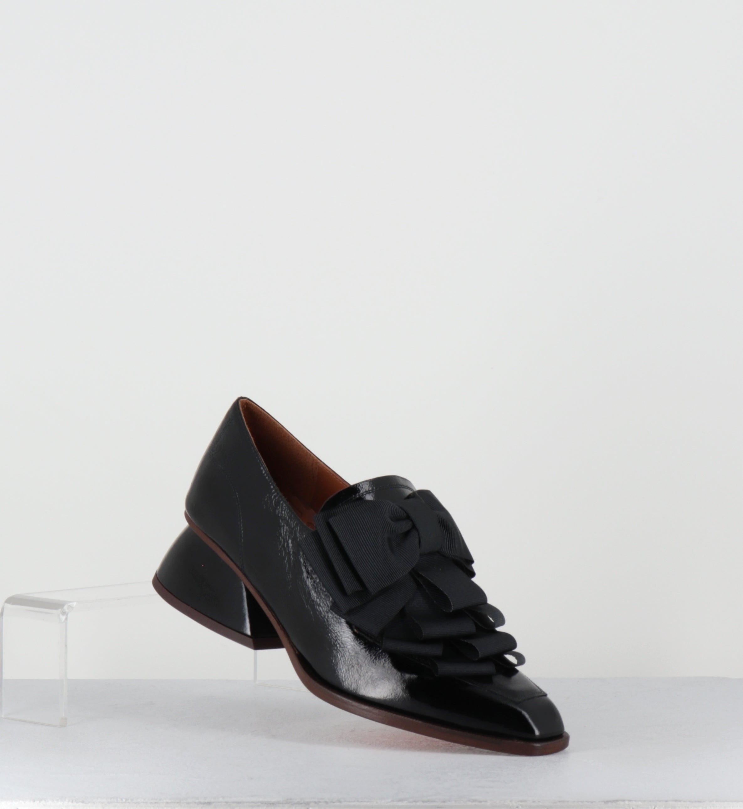 Chaussures en cuir noir à noeuds - CASAME SUCRE NEGRO