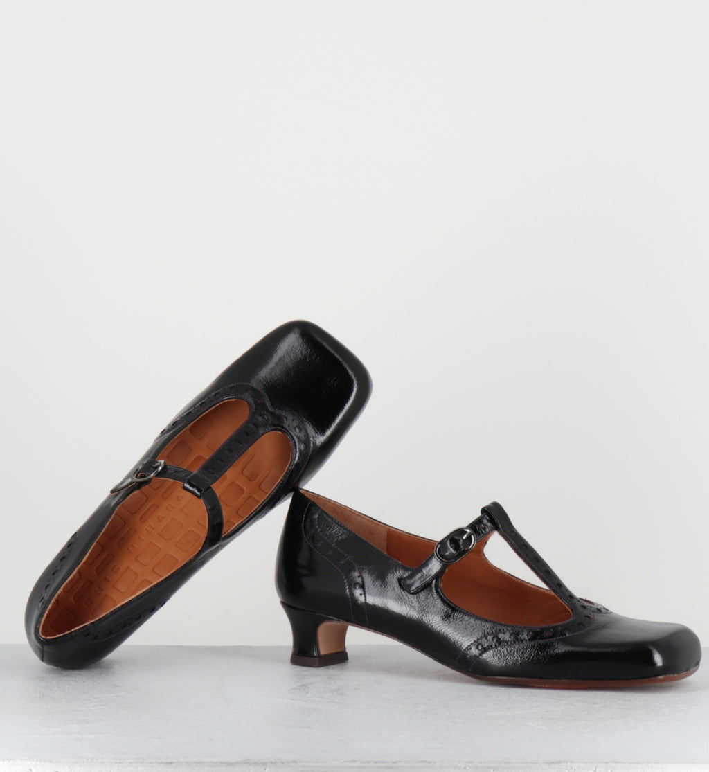 Chaussures Salomé vernis noir - IZAIDA SUCRE NEGRO