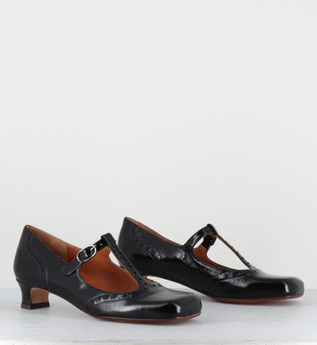 Chaussures Salomé vernis noir - IZAIDA SUCRE NEGRO