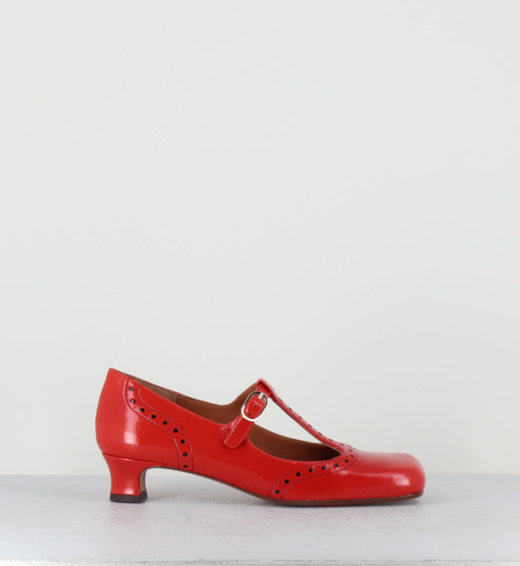 Chaussures Salomé vernis rouge - IZAIDA SUCRE TOMATE