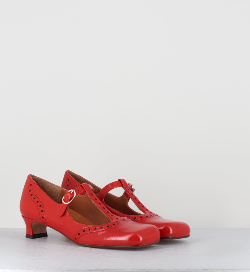 Chaussures Salomé vernis rouge - IZAIDA SUCRE TOMATE
