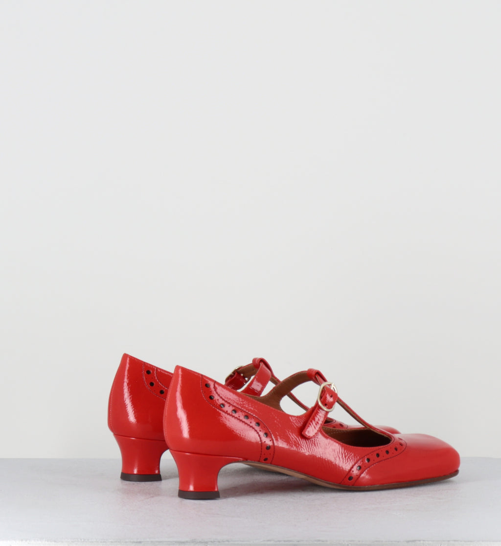 Chaussures Salomé vernis rouge - IZAIDA SUCRE TOMATE