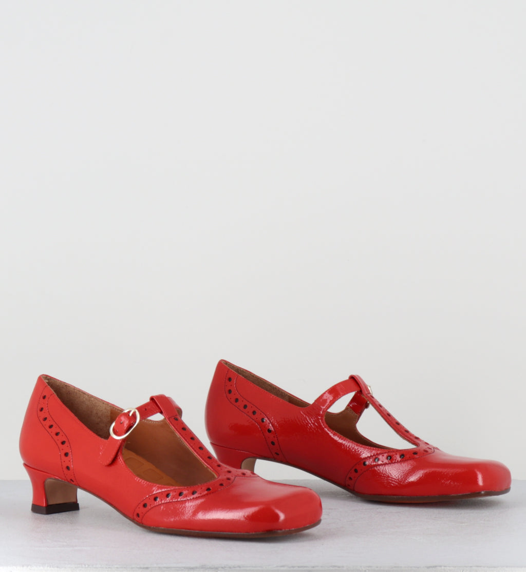 Chaussures Salomé vernis rouge - IZAIDA SUCRE TOMATE
