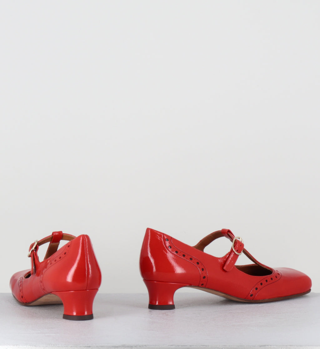 Chaussures Salomé vernis rouge - IZAIDA SUCRE TOMATE