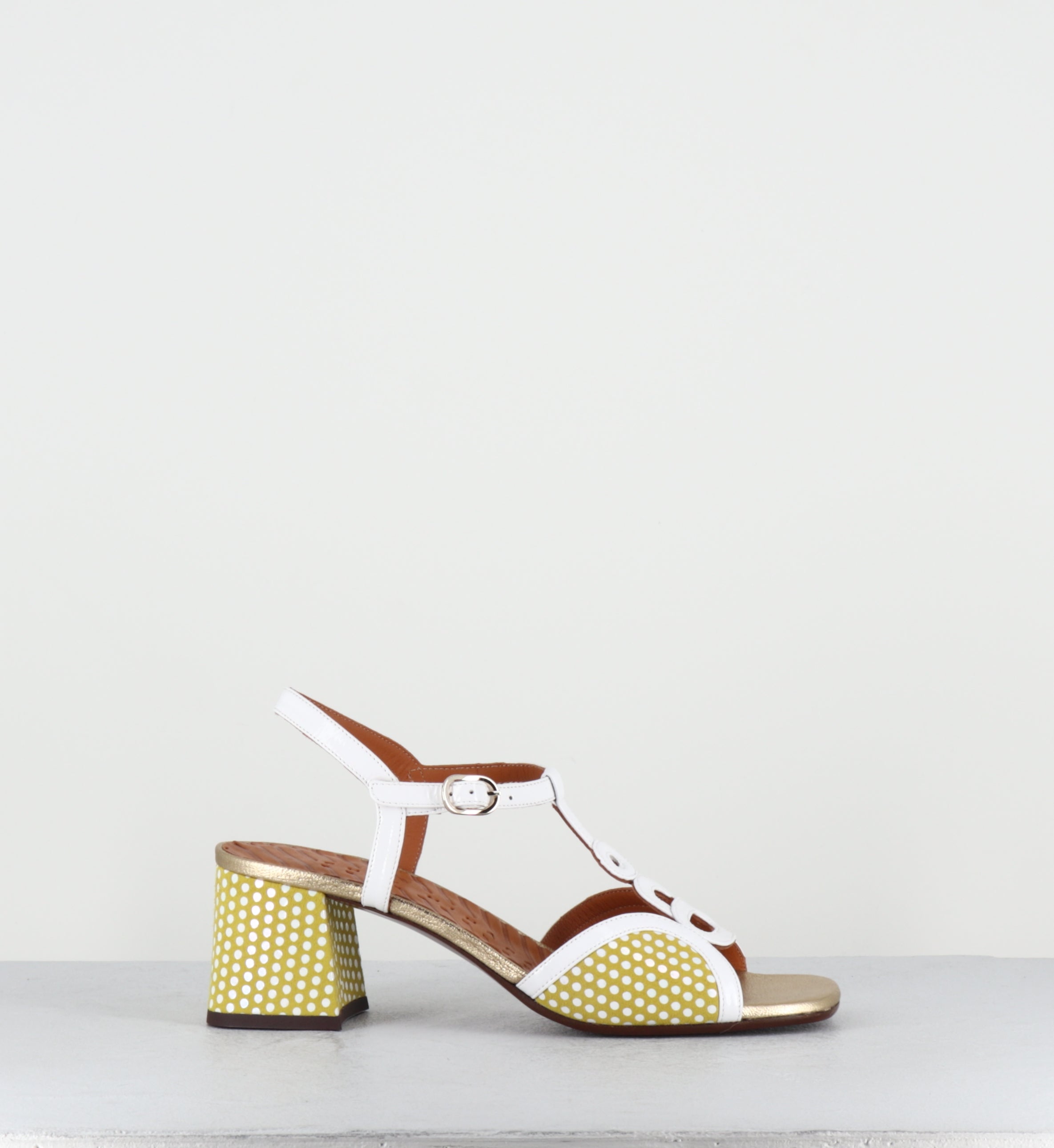 Sandales jaune à pois blancs - LETOUCHE SUCRE BLANCO