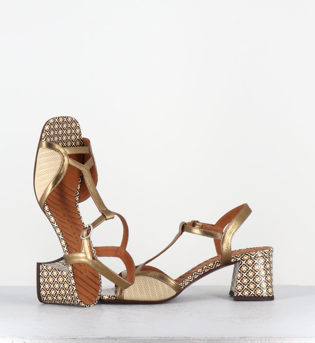 Sandales bride salome petit talon - LIPIKA LINDA CREAM