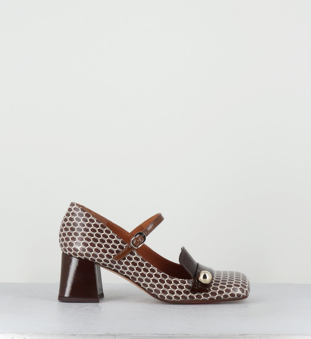 Babies en cuir imprimé 70s - SWEKA BEAN TESTA