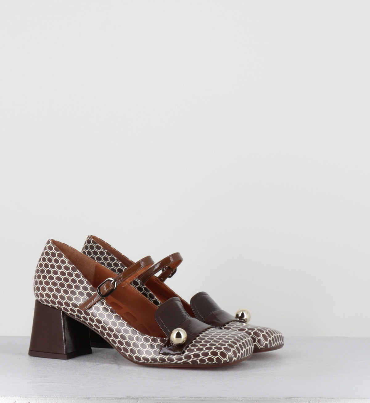 Babies en cuir imprimé 70s - SWEKA BEAN TESTA