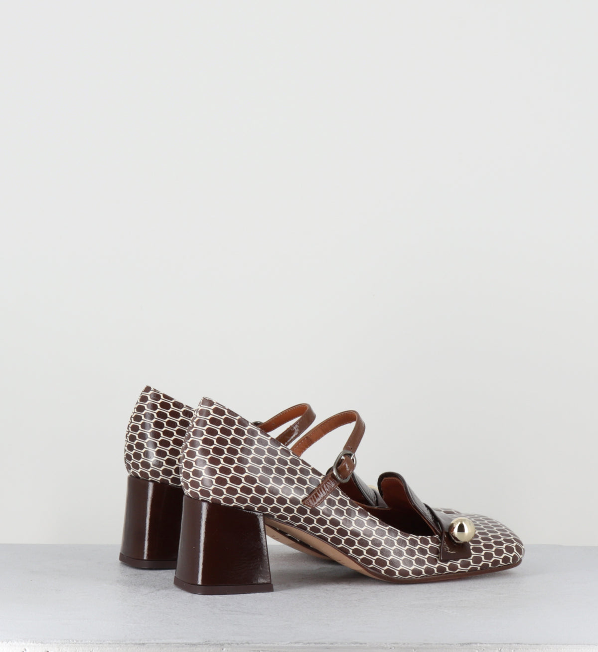 Babies en cuir imprimé 70s - SWEKA BEAN TESTA