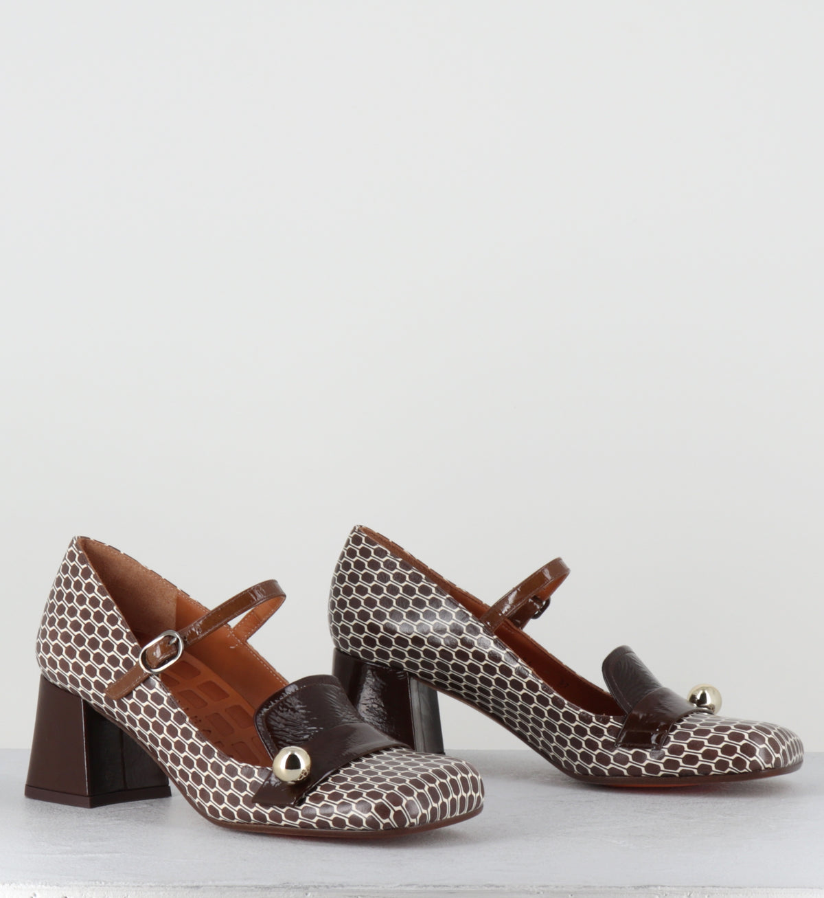 Babies en cuir imprimé 70s - SWEKA BEAN TESTA