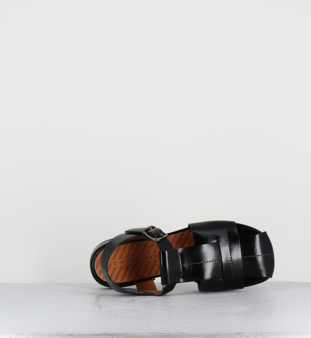 Chaussures méduses en cuir noir - TYCOMAN MACAO NEGRO