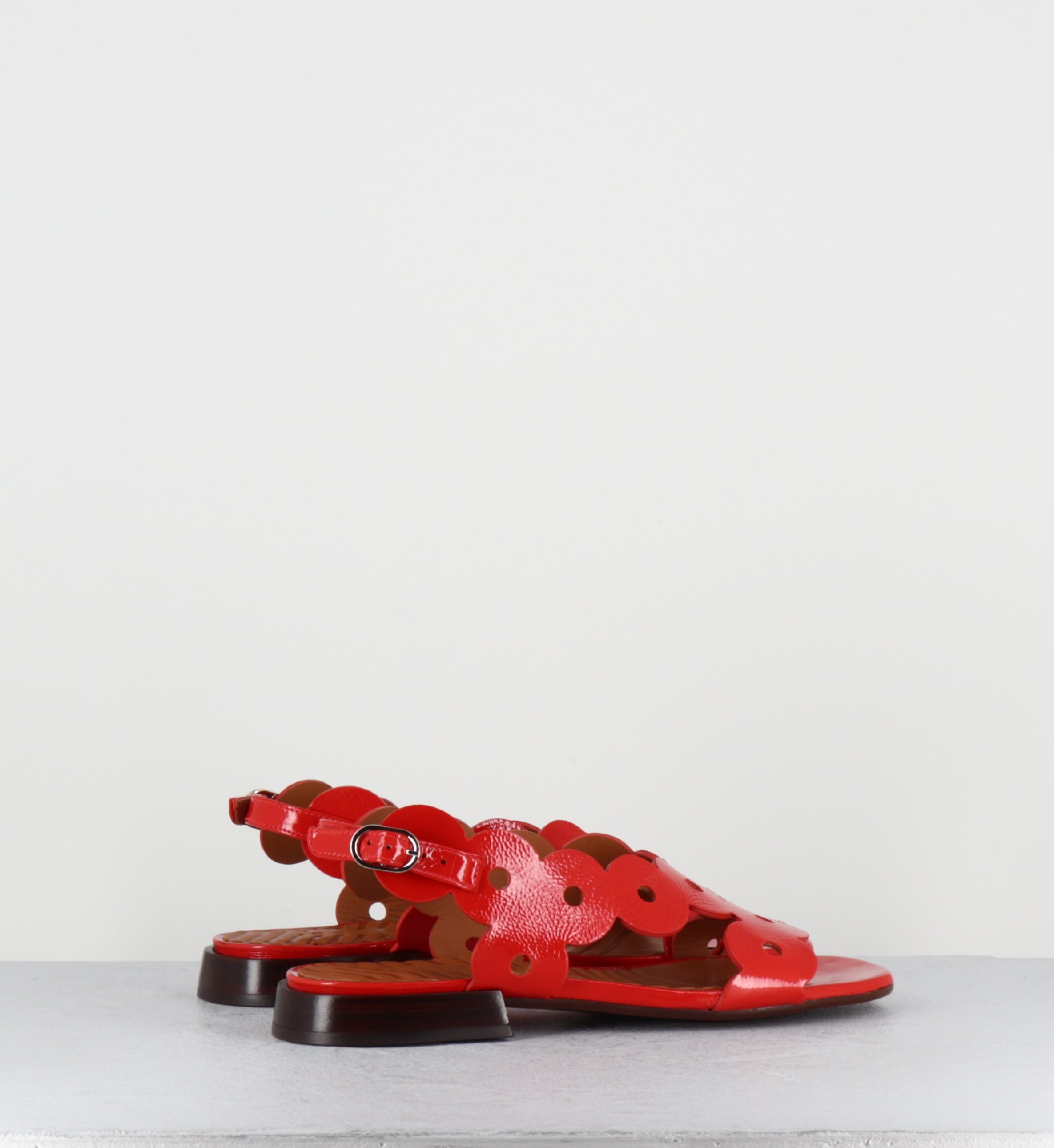 Sandales plates naplak rouge - TYDE SUCRE TOMATE