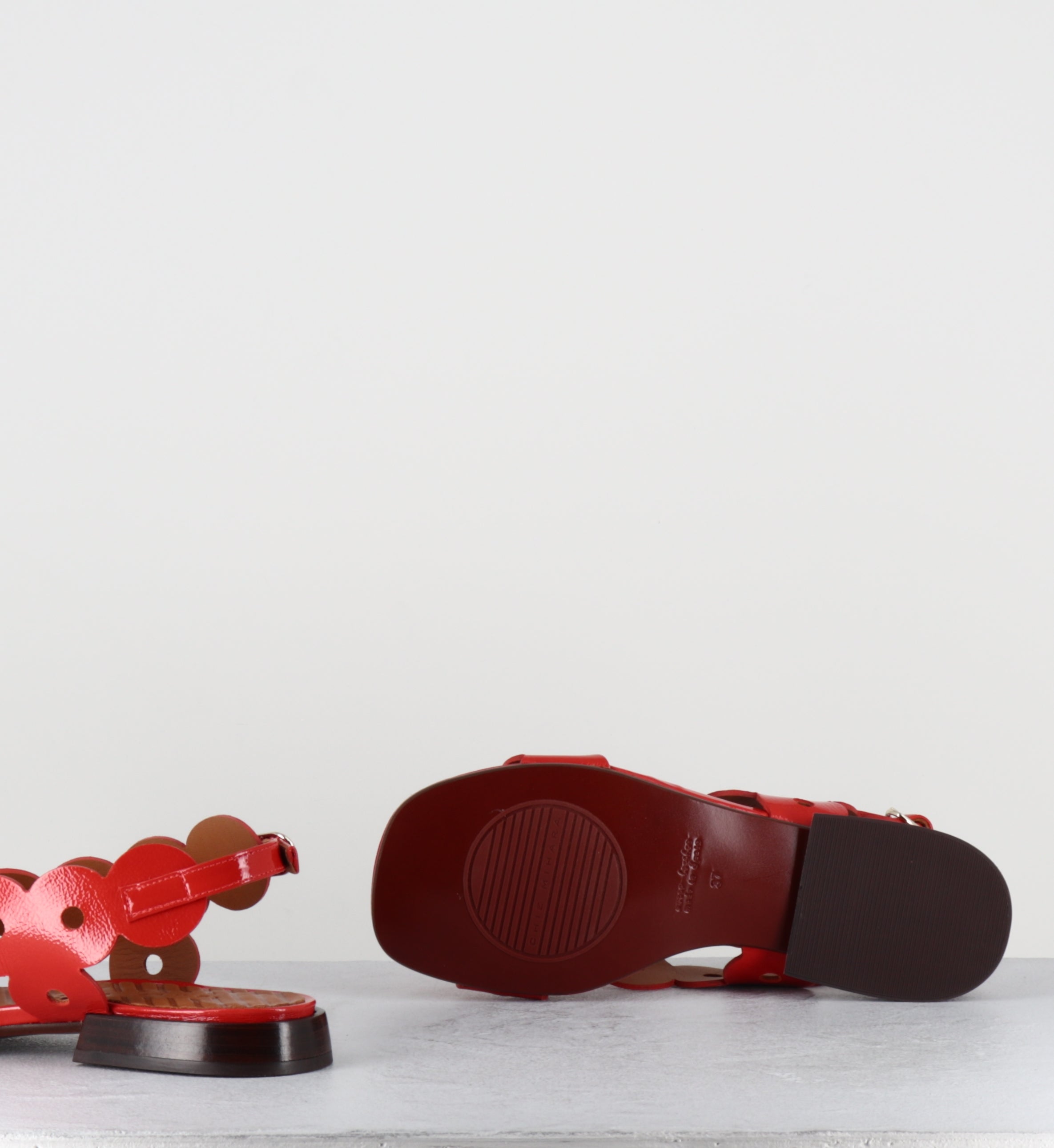 Sandales plates naplak rouge - TYDE SUCRE TOMATE