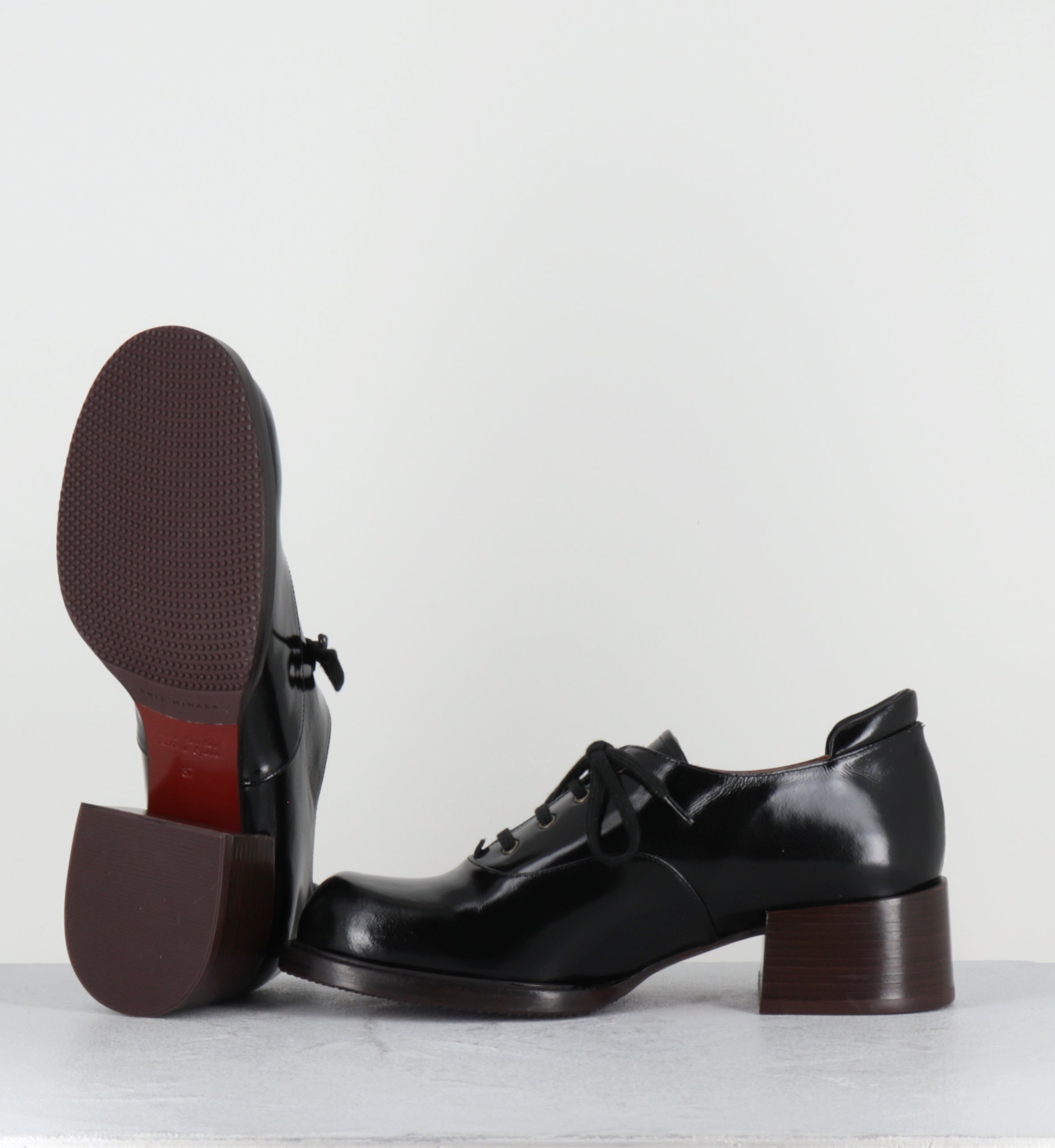 Derby à talon à lacets cuir noir - XULINA MACAO NEGRO
