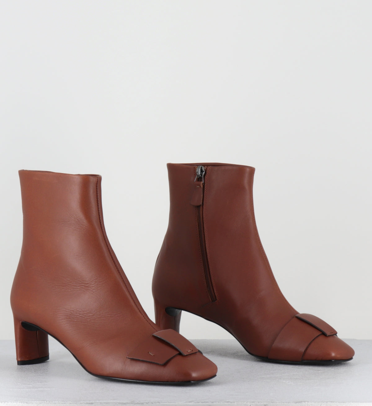 Boots en cuir camel petit talon - 11225 CAPRI CANNELLA
