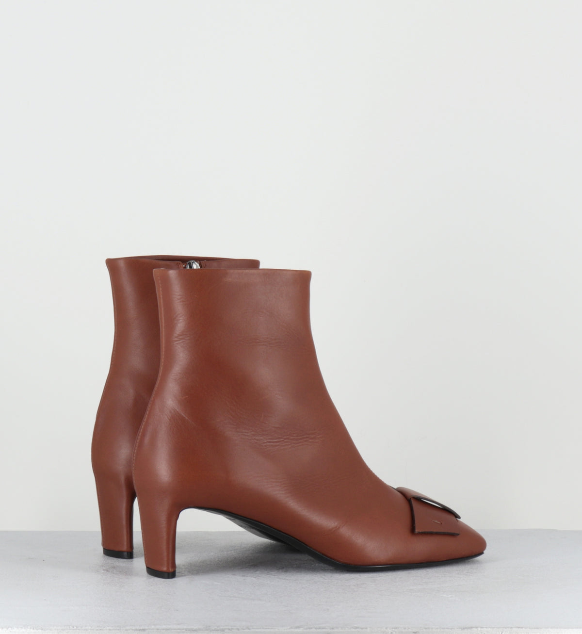 Boots en cuir camel petit talon - 11225 CAPRI CANNELLA