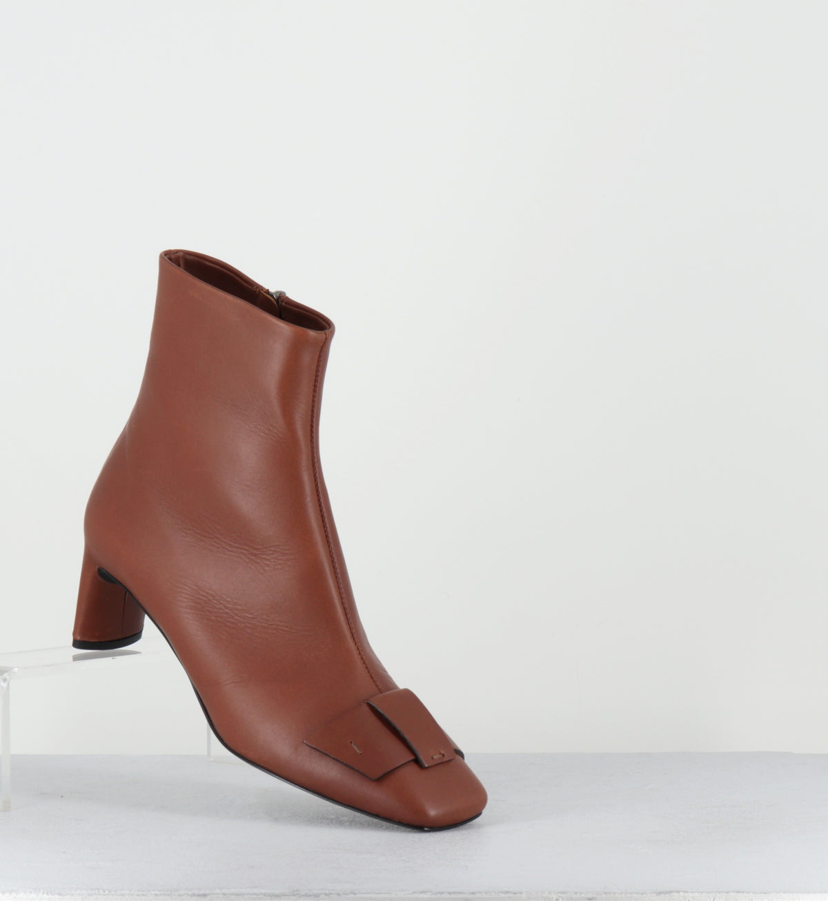 Boots en cuir camel petit talon - 11225 CAPRI CANNELLA