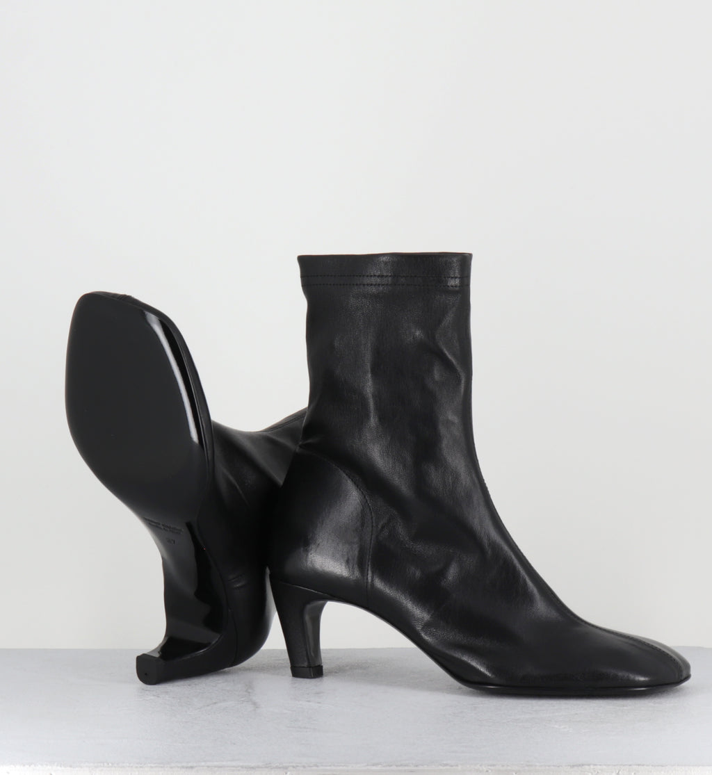 Boots en cuir noir stretch - E4644-1 NAPPA EL NERO