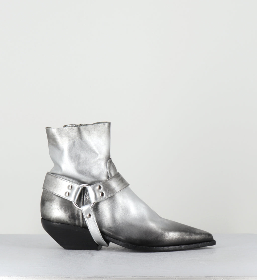 Santiag en cuir argent mors - E4924 BITTER ARGENTO