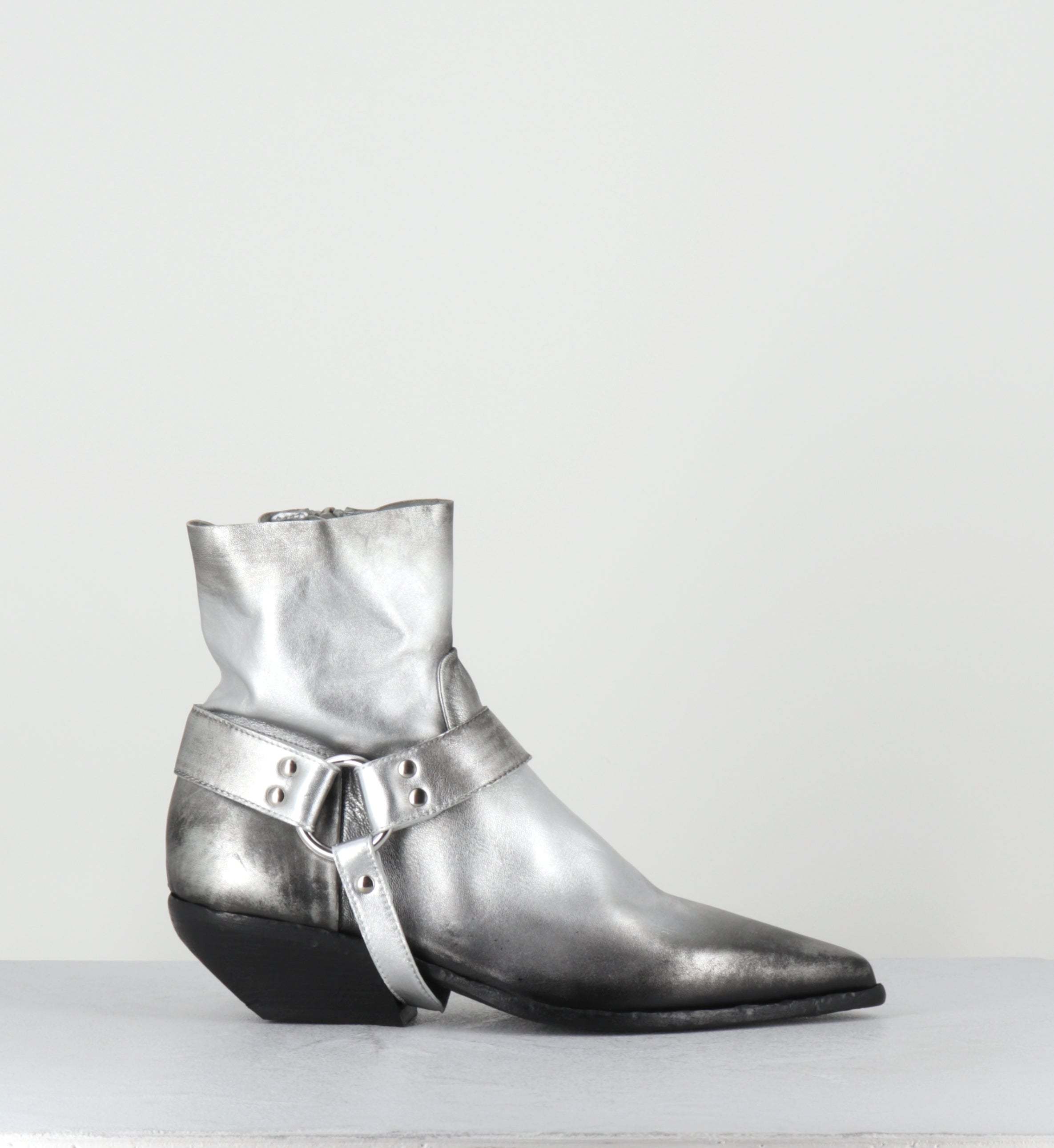 Santiag en cuir argent mors - E4924 BITTER ARGENTO