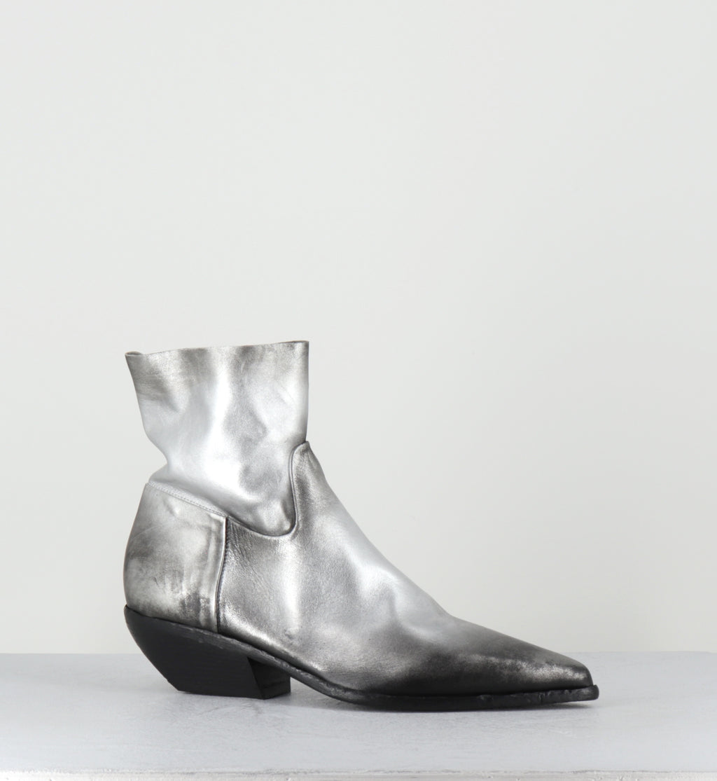 Santiag en cuir argent mors - E4924 BITTER ARGENTO