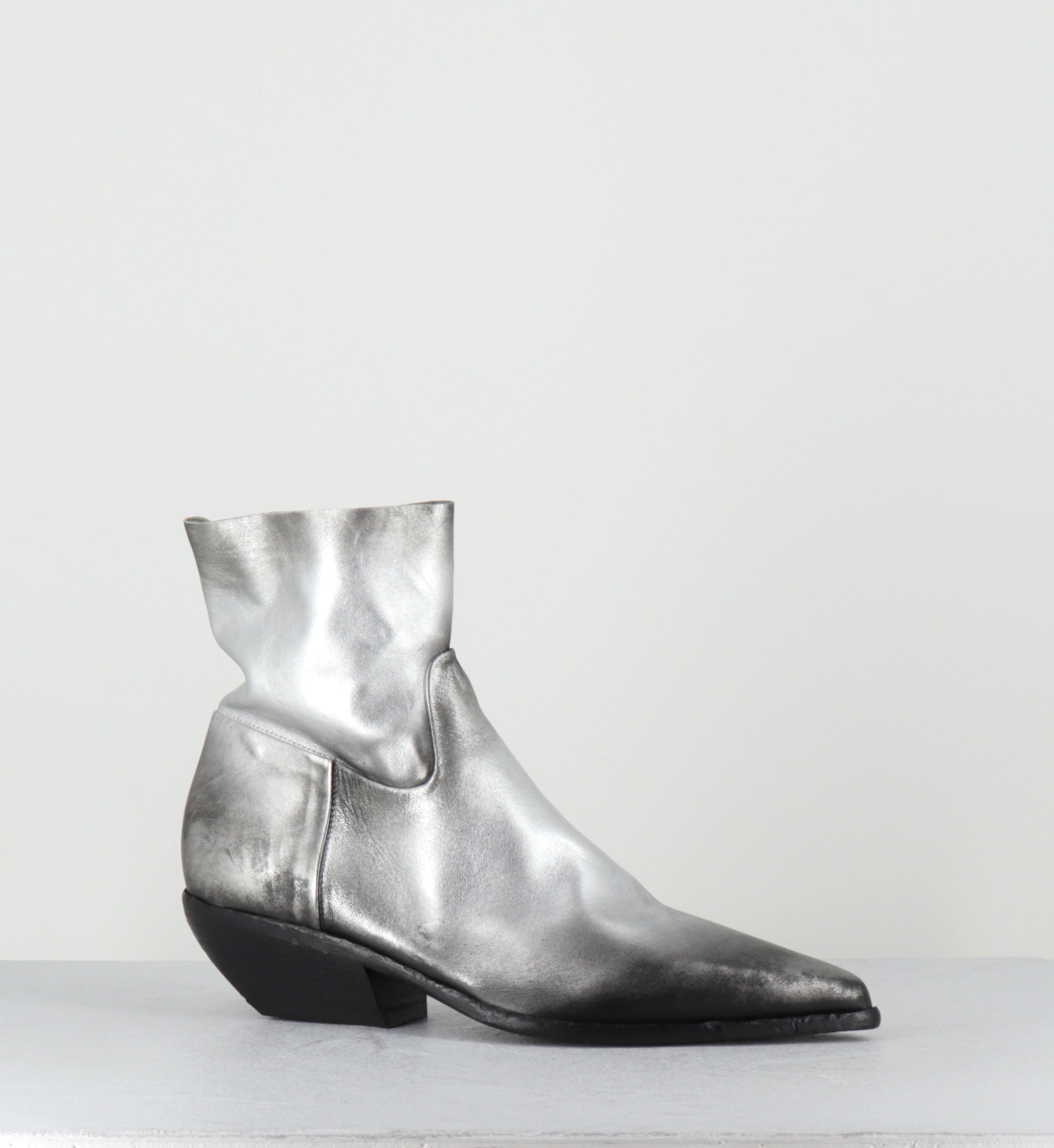 Santiag en cuir argent mors - E4924 BITTER ARGENTO