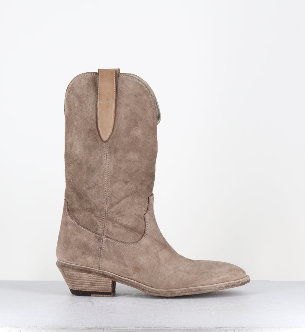 Bottes santiags en daim taupe - 3234 ROVESCIO SADDLE