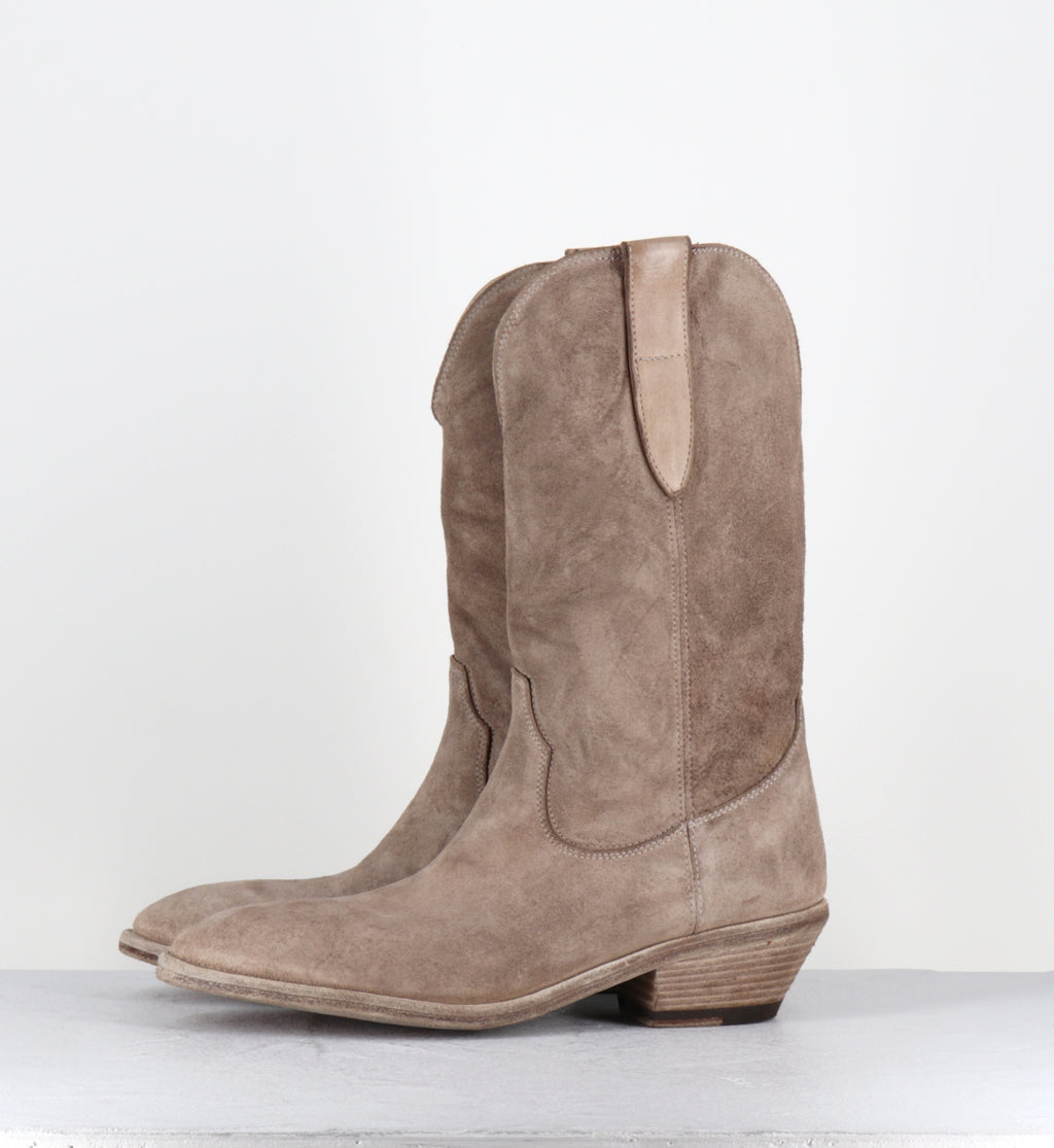 Bottes santiags en daim taupe - 3234 ROVESCIO SADDLE