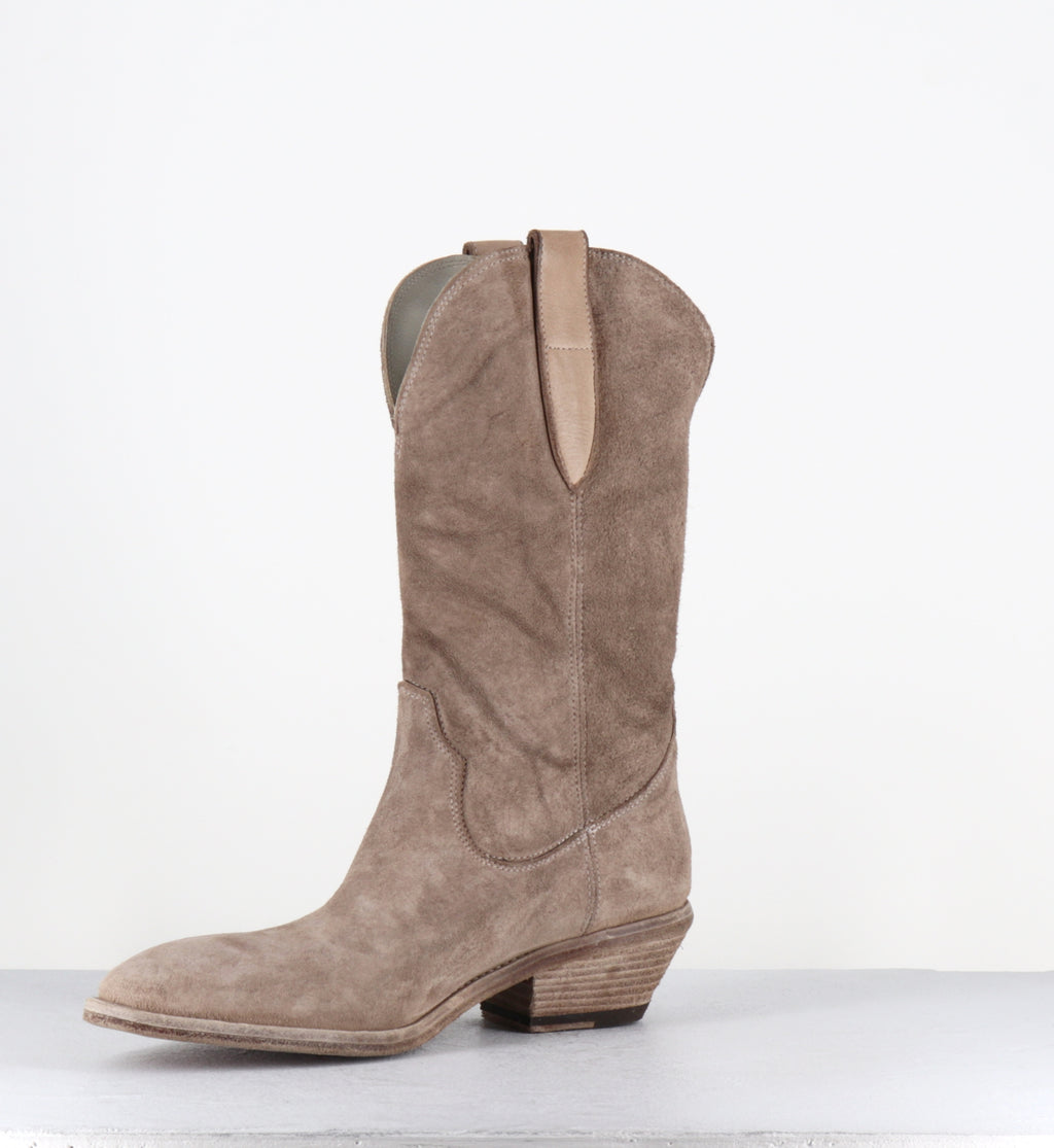 Bottes santiags en daim taupe - 3234 ROVESCIO SADDLE