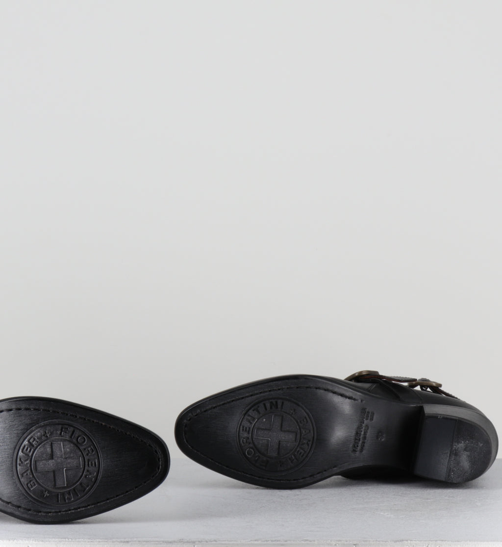 Boots indie sleaze en cuir noir à boucles - MARKD KURNI NERO
