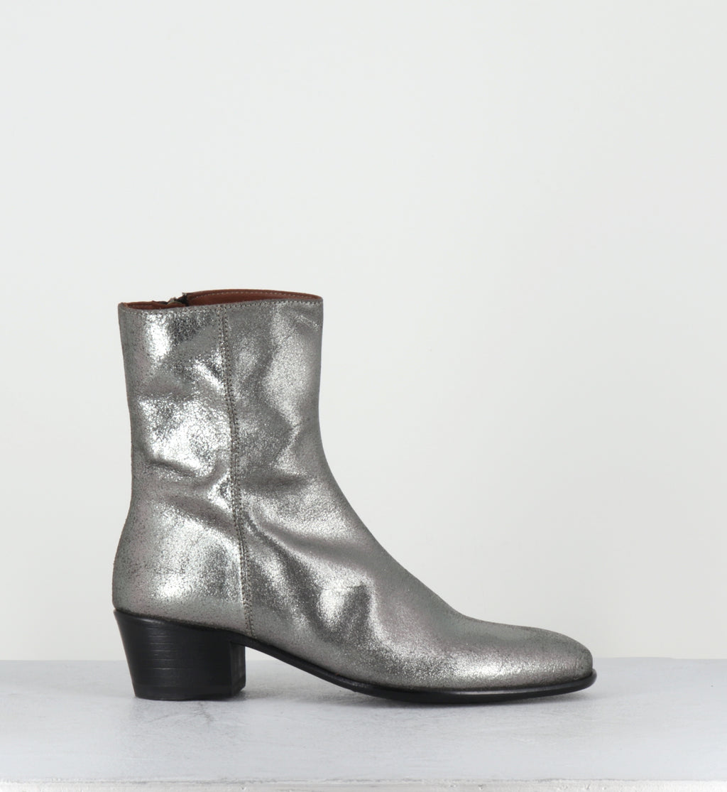 Bottine sen cuir argent - MATTD CANNA DI FUCILE