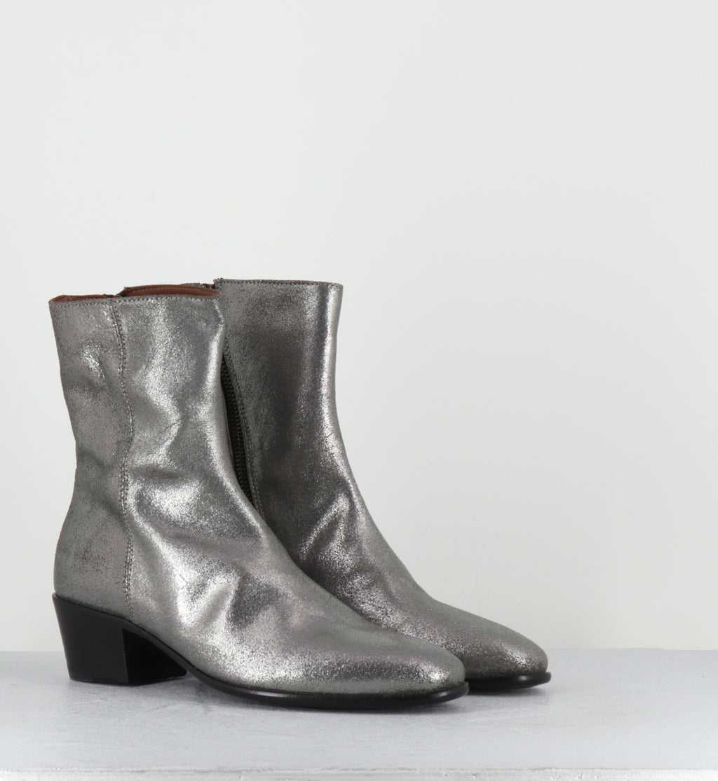 Bottine sen cuir argent - MATTD CANNA DI FUCILE