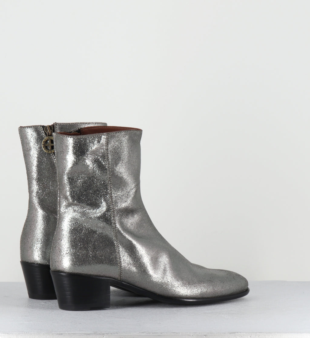 Bottine sen cuir argent - MATTD CANNA DI FUCILE